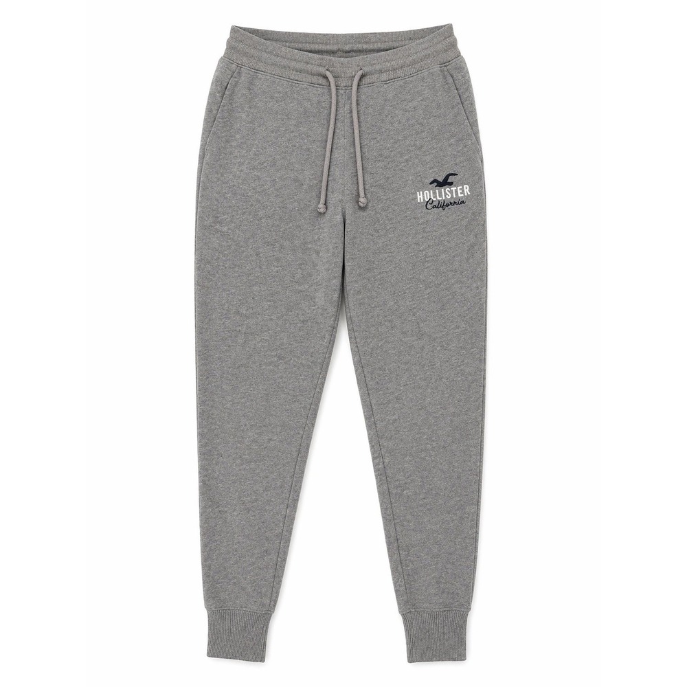 Hollister High Rise Jogger Sweatpants Gray Drawstring Pockets Lounge S Gym